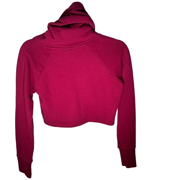 Gymshark Slouch Cropped Hoodie XS in Beet - Picture 2 of 10